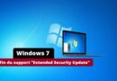 Windows 7 - Fin du support ESU 2023