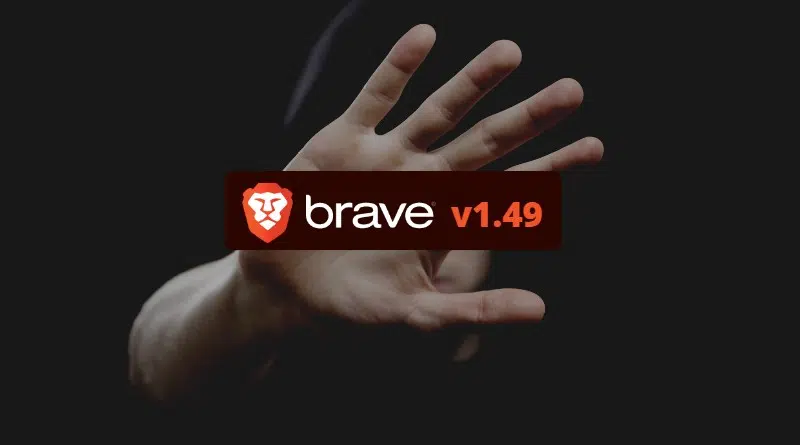 Brave 1.49 - Blocage des pop-up Ouvrir dans l'application