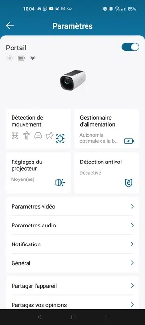 EufyCam 3 - Gestion de la caméra