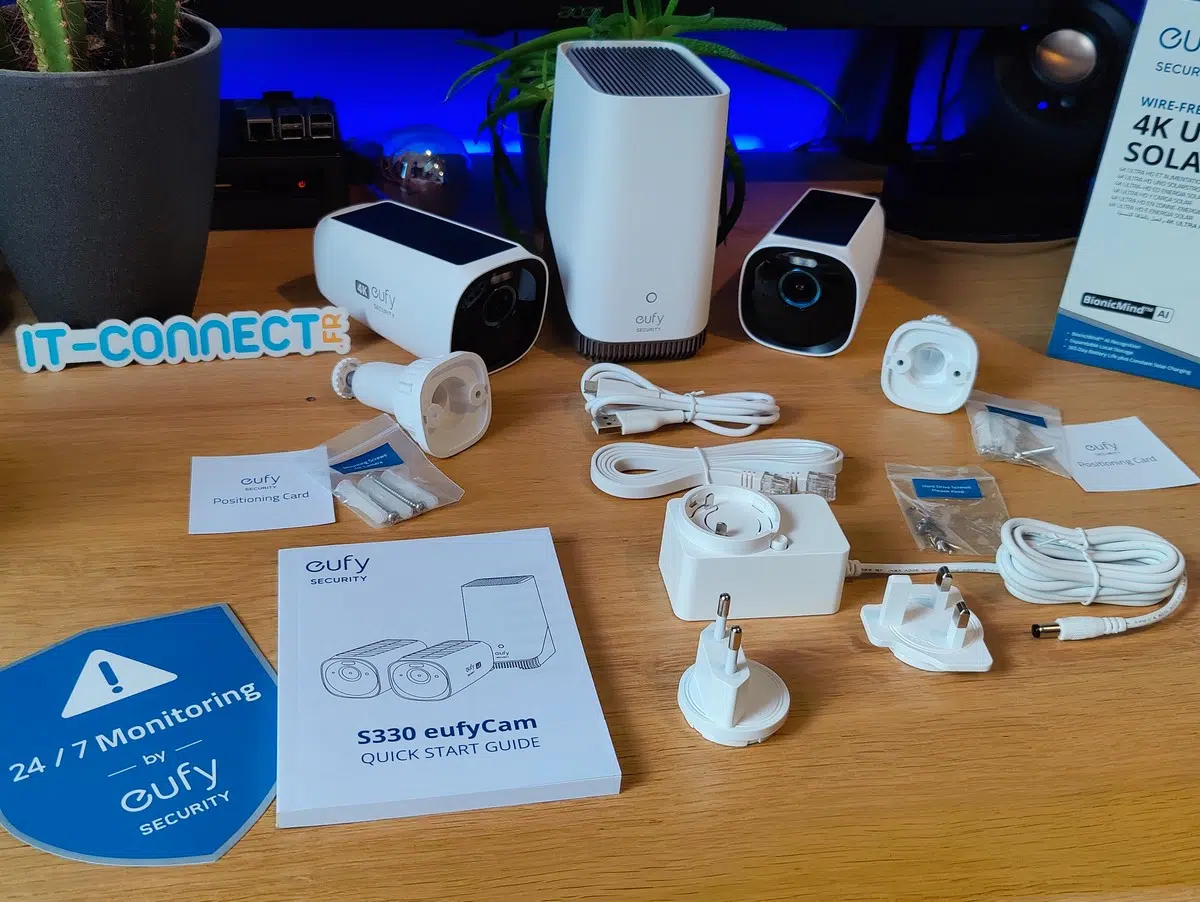 Kit Eufy Security eufyCam 3 (S330) - Ensemble du contenu