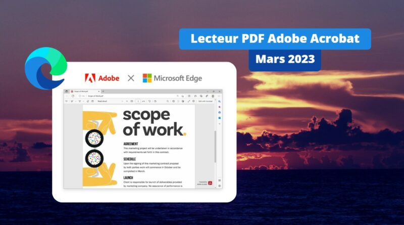 Microsoft Edge - Lecteur PDF Adobe Acrobat