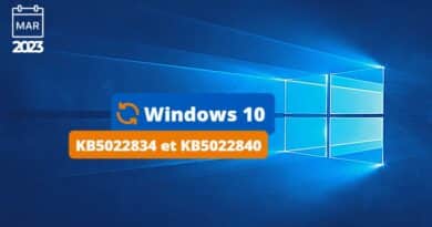 Windows 10 - KB5022834 et KB5022840