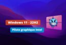 Windows 11 22H2 - Bug pilote graphique Intel 2023