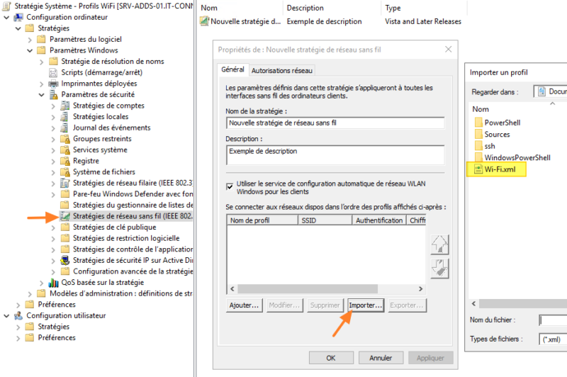 GPO - Stratégies de réseau sans-fil