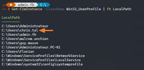 Get-CimInstance - Lister les profils utilisateurs Windows