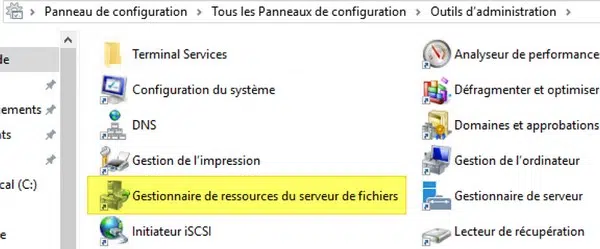 Gestionnaire de ressources du serveur de fichiers