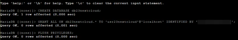 Installer Nextcloud sur Debian 11 - Base de données
