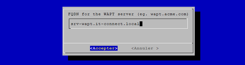 Installer WAPT sur Debian 11 - Etape 8