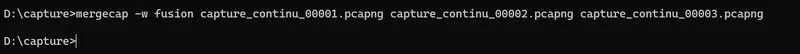 Mergecap - Fusionner des fichiers de capture