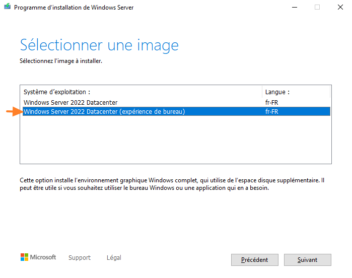 Mise à niveau Windows Server 2019 vers Windows Server 2022 - Etape 5