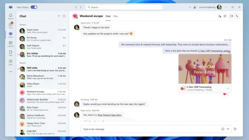 Nouveau Teams pour Windows - Mars 2023
