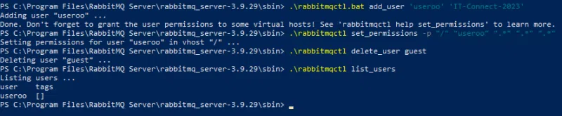 ONLYOFFICE Docs - Installer RabbitMQ - Etape 5