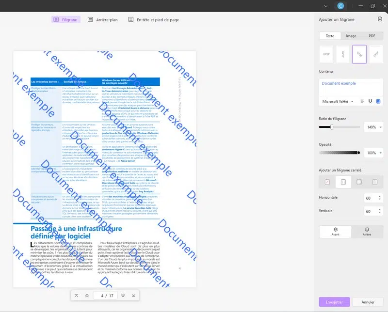 UPDF - Ajouter un filigrane