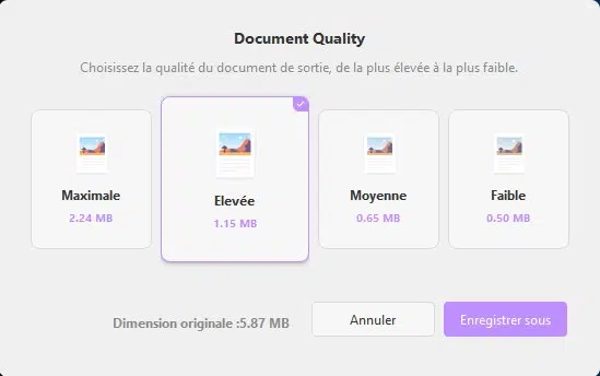 UPDF - Compresser un PDF