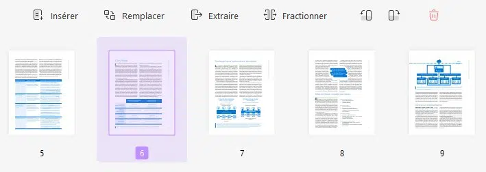 UPDF - Gestion des pages