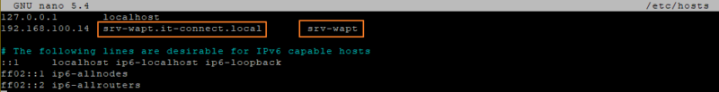 WAPT - Fichiers Hosts