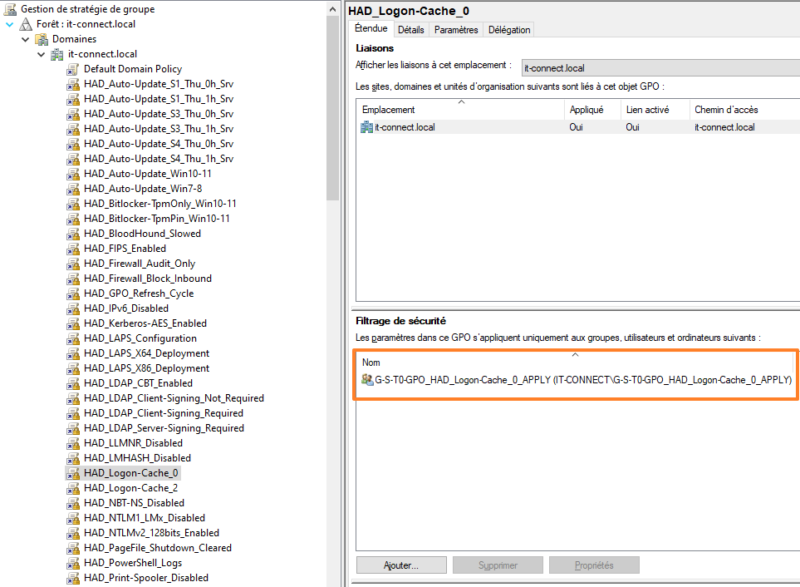 Active Directory Objectif score à 0 dans PingCastle