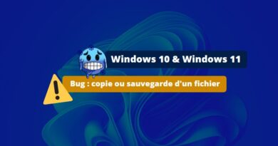 Bug Windows 10 11 copie sauvegarde fichiers 2023