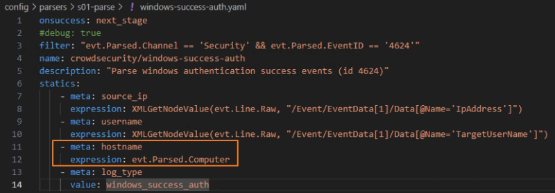 CrowdSec - Windows - Récupérer hostname via event