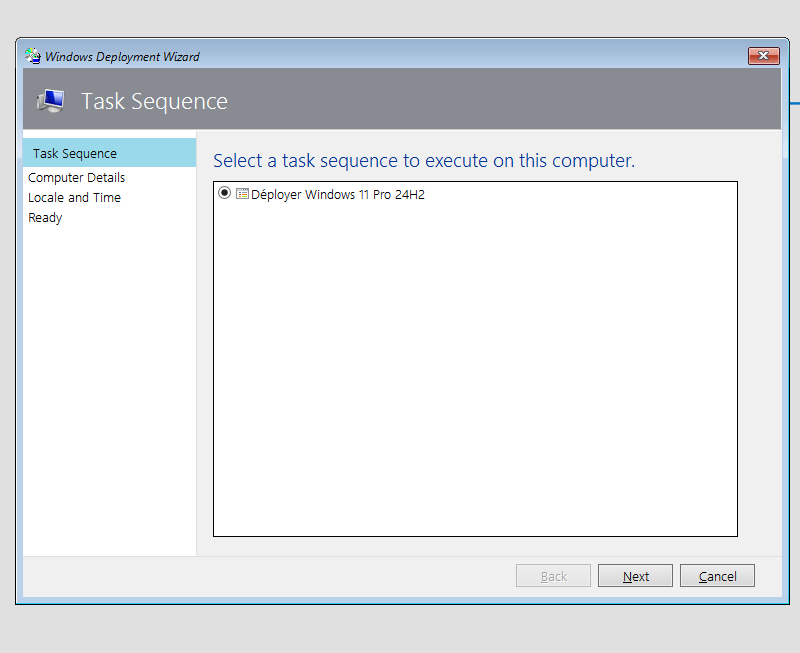 Déployer Windows 11 Pro 24H2 avec MDT et WDS