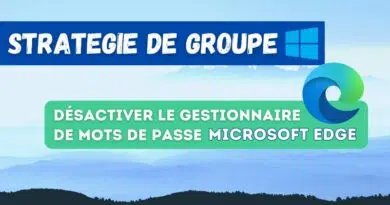 Désactiver le gestionnaire de mots de passe Microsoft Edge