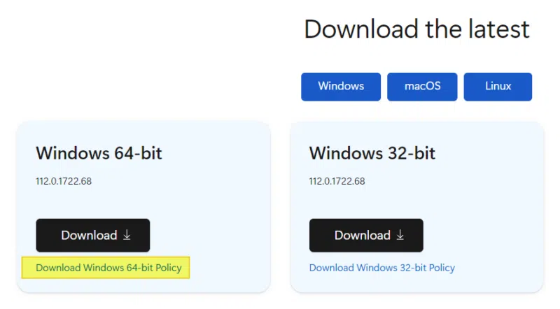 Microsoft Edge - Télécharger ADMX