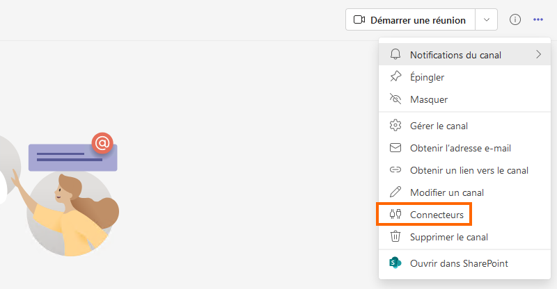 Microsoft Teams - Ajouter connecteur