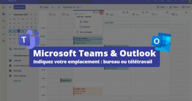 Microsoft Teams et Outlook : indiquez si vous êtes au bureau ou en télétravail