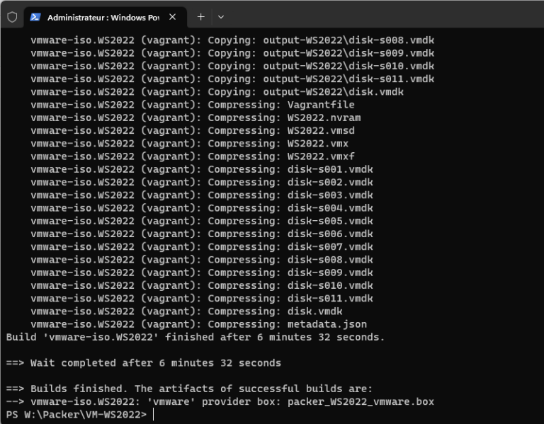 Uitliser Packer et Vagrant pour créer une VM VMware Workstation