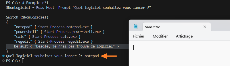 PowerShell et les structures conditionnelles : Switch