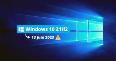 Windows 10 21H2 - Fin du support édition Pro
