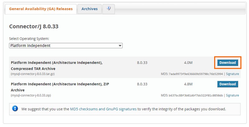 Apache Gaucamole - Connecteur MySQL