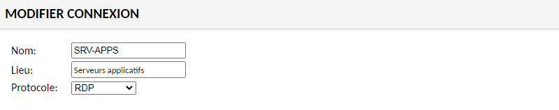 Apache Guacamole - Créer connexion RDP - Etape 1
