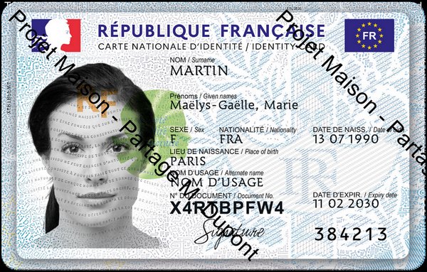 Filigrane sur carte identité