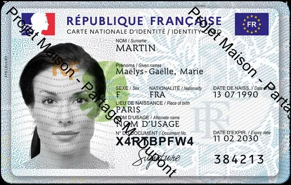 Filigrane sur carte identité