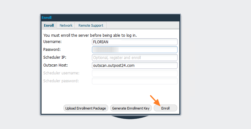 Outpost24 HIAB - Enrollment