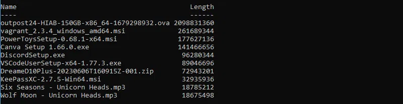 PowerShell - Top 10 des fichiers volumineux - 1