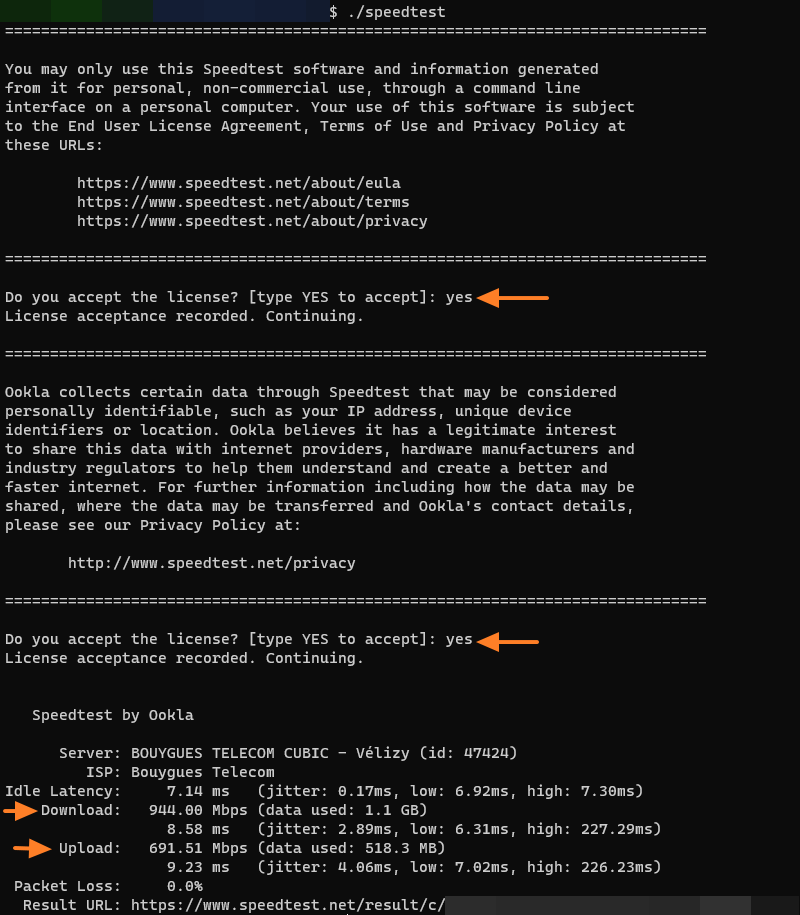 NAS Synology comment faire un test de débit
