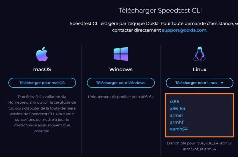 Test de débit Synology Speedtest