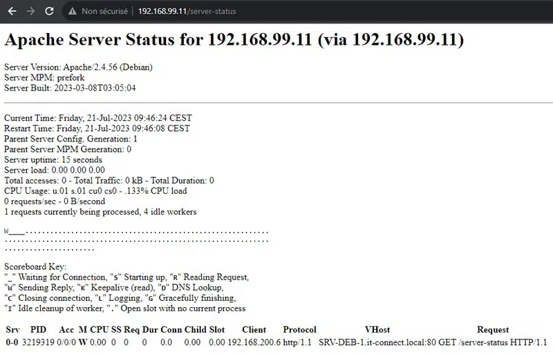 Apache Server Status en mode web