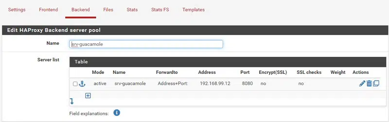 Backend Apache Guacamole