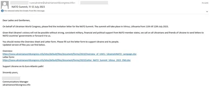 Campagne phishing OTAN - CVE-2023-36884