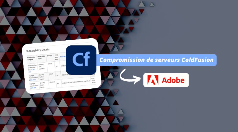 Compromission de serveurs Adobe ColdFusion juillet 2023