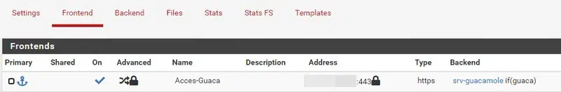 Firewall pfSense - Reverse Proxy - Apache Guacamole - 5