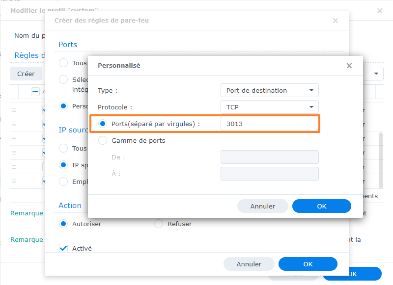 Synology - Container Manager - Vaultwarden - Firewall