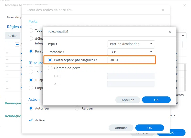 Synology - Container Manager - Vaultwarden - Firewall