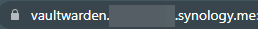 Synology - Vaultwarden - Certificat SSL