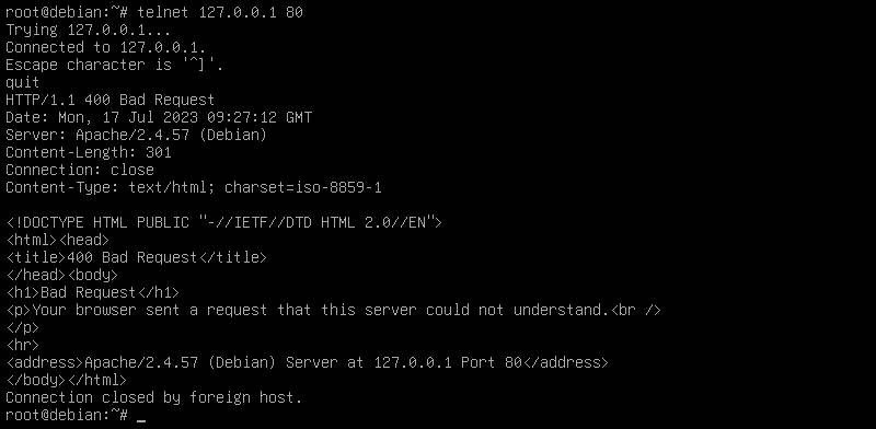 Tester un port telnet linux