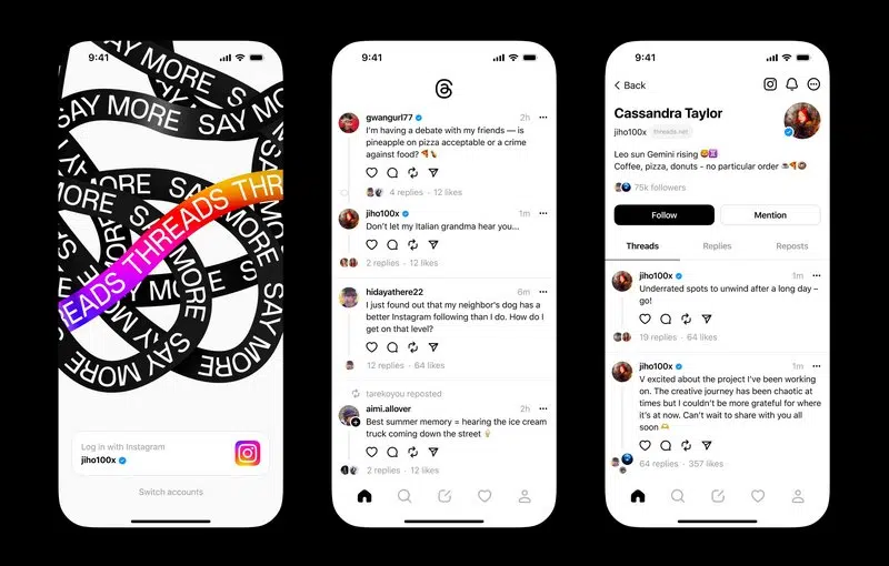 Threads - Aperçu de l'application