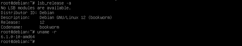 Voir la version Debian 12